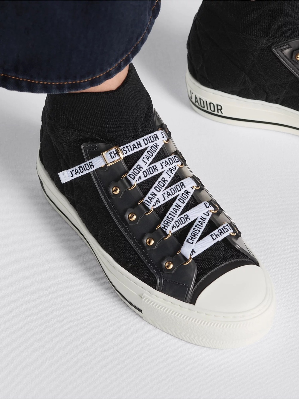 Dior Black and White J'Adior Low-Top Sneakers